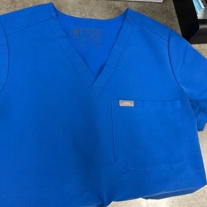Figs one pocket scrub top XXS royal blue